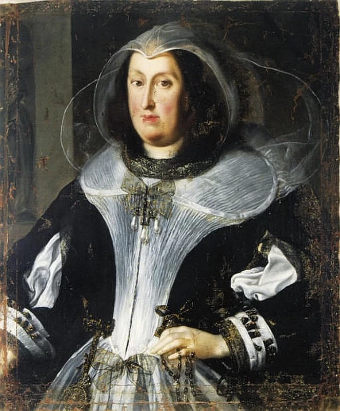 Ritratto di dama in costume bianco e nero, tradizionalmente identificata come Maria Maddalena de Medici